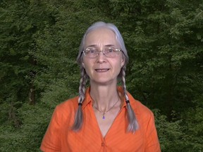 Monika Schaefer is shown in a 2016 YouTube video denying the Holocaust. A civil liberties group is urging the Canadian government to end the "unjust and immoral" imprisonment of Monika Schaefer, a German-Canadian woman on trial in Germany for publishing videos denying the Holocaust. Schaefer ran for the Green party three times in Alberta's Yellowhead riding before the party rejected her candidacy in 2015. The next year, she appeared in a YouTube video denying the Holocaust, which prompted the party to publicly condemn her views.