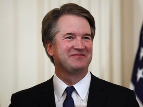 Judge Brett Kavanaugh, President Donald Trump's Supreme Court nominee stands in the East Room of the White House, Monday, July 9, 2018, in Washington.