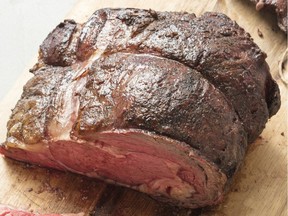 Grill-roasted prime rib . This recipe appears in the "The Cook's Illustrated Meat Book."