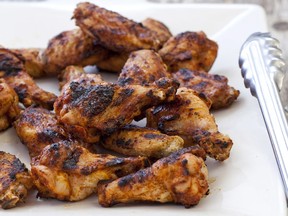 Grilled chicken wings. This recipe appears in the cookbook "Master Of The Grill."