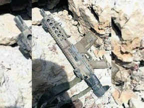 Turkish forces released this photo of a North Eastern Arms rifle captured during a battle with PKK terrorists in Turkey.