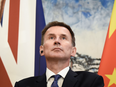 "A terrible mistake to make": British Foreign Secretary Jeremy Hunt at a press conference in Beijing on July 30, 2018.