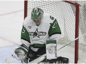 Mike McKenna makes a save for the Texas Stars during an AHL Calder Cup game against the Toronto Marlies in Toronto on June 3. Jack Boland/Postmedia