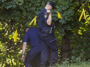 Toronto Police, Durham Regional Police and Ontario Provincial Police resume the search at the home on Mallory Cres. linked to alleged serial killer Bruce McArthur in Toronto, Ont. Wednesday July 4, 2018.
