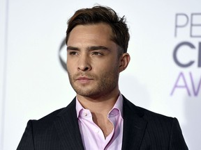 FILE - In this Jan. 6, 2016 file photo, Ed Westwick arrives at the People's Choice Awards in Los Angeles. Los Angeles prosecutors have declined to file charges against "Gossip Girl" star Ed Westwick after an investigation into allegations the British actor raped three women in 2014.