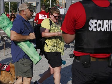 Opening night at the Ottawa Bluesfest in Ottawa Thursday July 5, 2018. Bluffest security.   Tony Caldwell