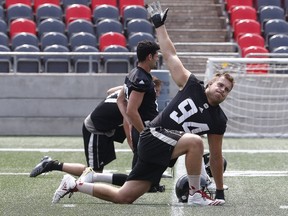 Ottawa Redblack's Michael Klassen during practice at TD Place in Ottawa Tuesday July 10, 2018.