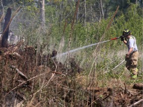 Dry weather means the risk of brush fires is high.
