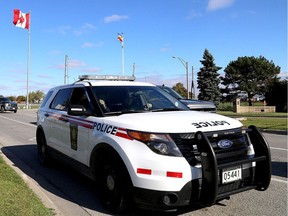 Canadian military police vehicle at CFB Kingston.