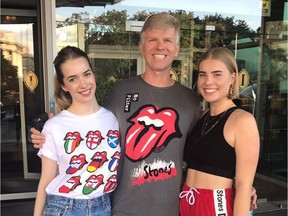 David Lapenat of Ottawa recently had a great experience while attending a Rolling Stones concert in Warsaw with his daughters, Chloe, left and Georgia.  PHOTO courtesy of David Lapenat