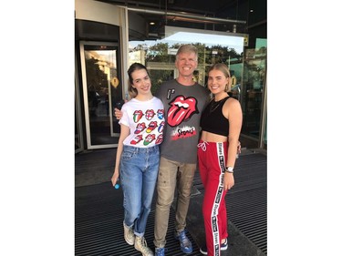 David Lapenat of Ottawa recently had a great experience while attending a Rolling Stones concert in Warsaw with his daughters, Chloe, left and Georgia.  PHOTO courtesy of David Lapenat