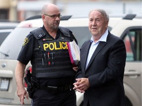Convicted sex offender Neil Joynt after being sentenced to eight months in prison during a sentencing hearing in Napanee, Ont. on Wednesday April 19, 2017.
