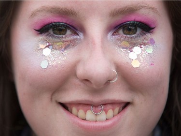 Megan Kardos, 19, is all sparkled up for a night at RBC Ottawa Bluesfest on Friday. Wayne Cuddington/Postmedia