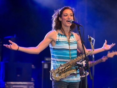 Vanessa Collier on the Claridge Homes Stage as the RBC Bluesfest continues on the grounds of the Canadian War Museum at Lebreton Flats.