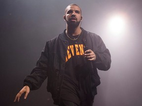 Drake performs in concert.