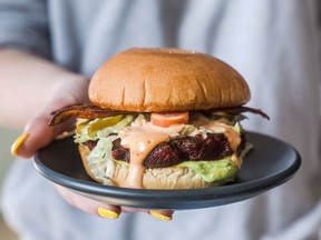 A vegan burger.