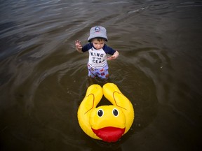 This youngster has the right idea for the next couple of days.