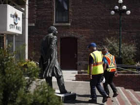 Victoria, B.C., August 8, 2018--The City of Victoria in its ongoing reconciliation process with Frst Nations is planning to remove the Sir John A. Macdonald bronze statue from in front of City Hall this Saturday.