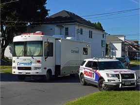Cornwall police barricaded a section of Carlton Street the morning of Aug. 23.