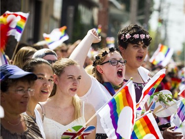 The Capital Pride Parade filled the streets with over 130 groups including community groups, sports teams, embassies and local businesses  along with thousands of spectators Sunday August 26, 2018.   Ashley Fraser/Postmedia