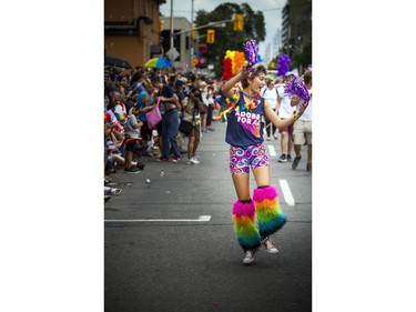 The Capital Pride Parade filled the streets with over 130 groups including community groups, sports teams, embassies and local businesses  along with thousands of spectators Sunday August 26, 2018.   Ashley Fraser/Postmedia