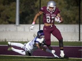 The continued improvement of receiver Kalem Beaver (87) will be key for the Ottawa Gee-Gees, who are looking to improve on last season's 5-3 record.   Ashley Fraser/Postmedia