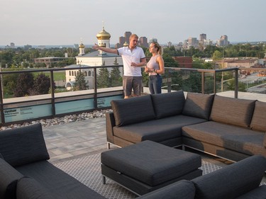 The huge terrace overlooking the Ottawa skyline at Yard & Station at 12 Stirling Ave. in Hintonburgh