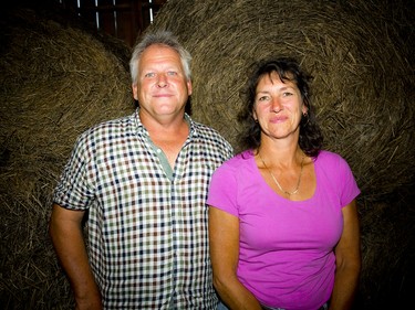 Neilon Donovan and Tammy McGarry, owners of Priest Creek Farms, which specializes in natural beef.