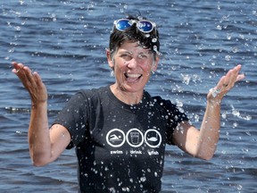 Ottawa Riverkeeper Meredith Brown enjoys the water at Remic Rapids.