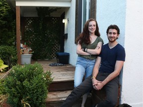 Emily Kestle and Tristan Cordeau in their current apartment are hunting for a new rental apartment.  Photo by Jean Levac/Postmedia   129637 

0811 OBS Rental