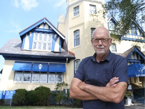 Tony Atherton, outside what was once Le Cercle Universitaire, now home to Le Cordon Bleu and Signatures.