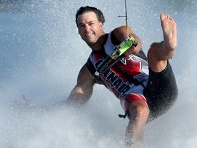 Believe it or not, the region's leading barefoot skier, Marcel Brunet, is a local 56-year-old dentist.