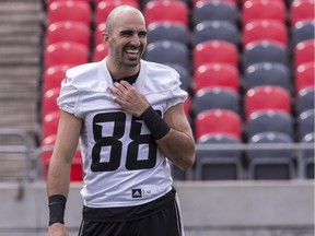 Redblacks receiver Brad Sinopoli hadn't practised since Tuesday, but was listed Friday as a start for Saturday's home game against the Alouettes. Errol McGihon/Postmedia