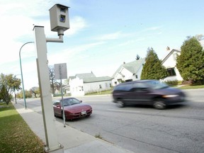 File photo of a photo radar camera.