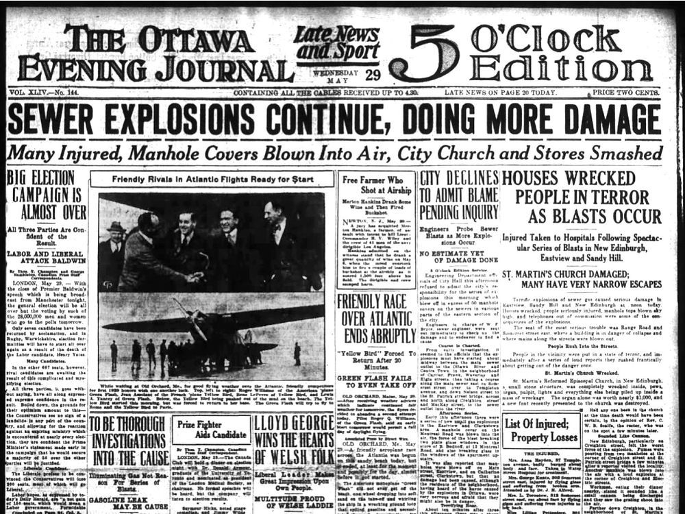 May 29, 1929: The day that manhole covers rained down on Ottawa 