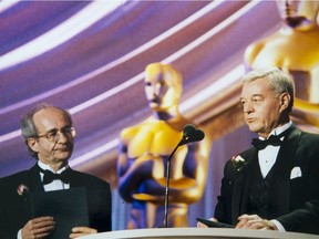 In 1997, National Research Council scientists Marceli Wein, left, and Nestor Burtnyk were presented an Academy Award for technical achievement, for the work they did in computer animation in the 1970s.