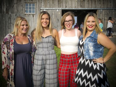 From left, Sing House Studios' owner Chantal Hackett and students Nayana Bhatnagar, Nathalie Burden and Karine Levesque.