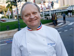 (FILES) In this file photo taken on November 17, 2012 French chef, Joel Robuchon poses during the festivities marking the 25th anniversary of French chef Alain Ducasse's restaurant "Le Louis XV", in Monaco. One of the most famous French chefs, Joel Robuchon, who had the most Michelin stars in the world, died on August 6, 2018 at the age of 73, the according to spokesman for the French government.