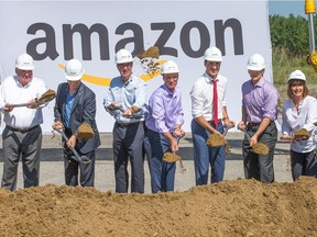 Local politicians, including the prime minister, showed up for the Amazon ground-breaking this week.