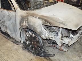 Torched Jeep Cherokee