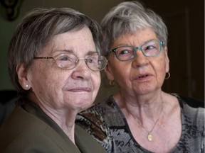 Cecile Dionne, left, and her sister Anette.