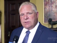 Ontario Premier Doug Ford being interviewed on his own Ontario News Now “network.”