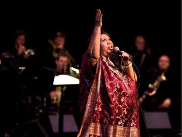 R and B legend Aretha Franklin performs at the National Arts Centre on May 30, 2010.