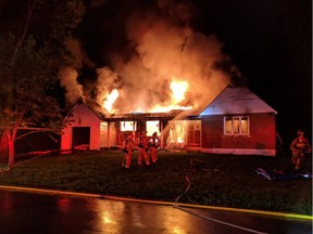 Fire destroys home at 2055 Baffin Avenue in Ottawa.