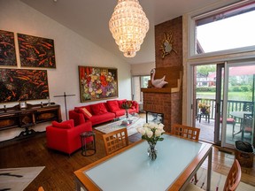 Brown's Inlet:  Dining room and living room of  Naomi Goldenberg's home overlooking Brown's inlet. The condo is featured on the 2018 Glebe Home Tour