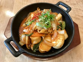 Spicy rice cakes at Table Sodam. Photo by Peter Hum