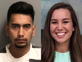 Cristhian Bahena Rivera in an undated photo; Mollie Tibbetts, a University of Iowa student.