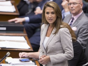 Ontario's Attorney General Caroline Mulroney speaks during Question Period at the Ontario Legislature in Toronto on Thursday, August 2, 2018.