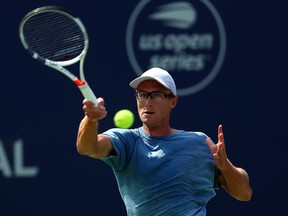 Canadian Peter Polansky upset Aussie Matthew Ebden yesterday on Day 1 of the Rogers Cup. He could play No. 10-ranked Novak Djokovic next. (Getty Images)