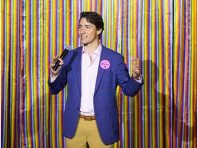 Prime Minister Justin Trudeau speaks at a breakfast hosted by PFLAG before marching in the Pride Parade in Vancouver, on Sunday August 5, 2018.